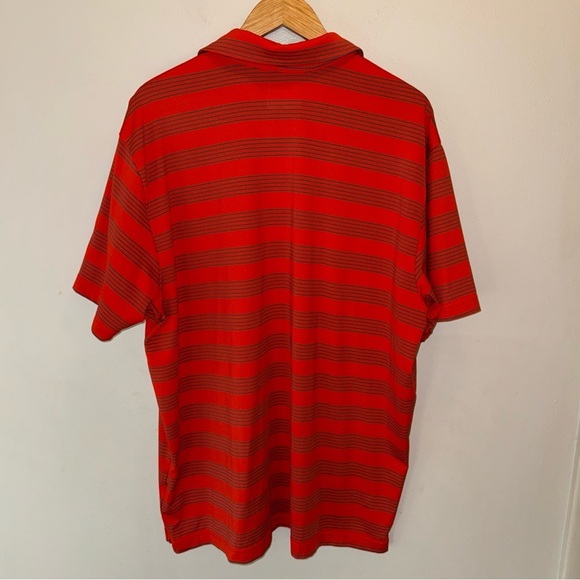 Under Armour Men's Orange Striped Polo Shirt - Picture 5 of 6